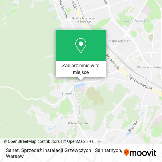 Mapa Sanet. Sprzedaż Instalacji Grzewczych i Sanitarnych