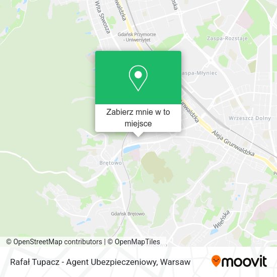 Mapa Rafał Tupacz - Agent Ubezpieczeniowy