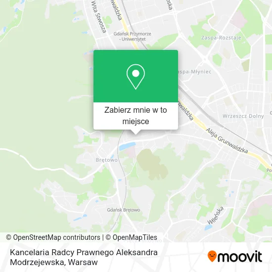 Mapa Kancelaria Radcy Prawnego Aleksandra Modrzejewska