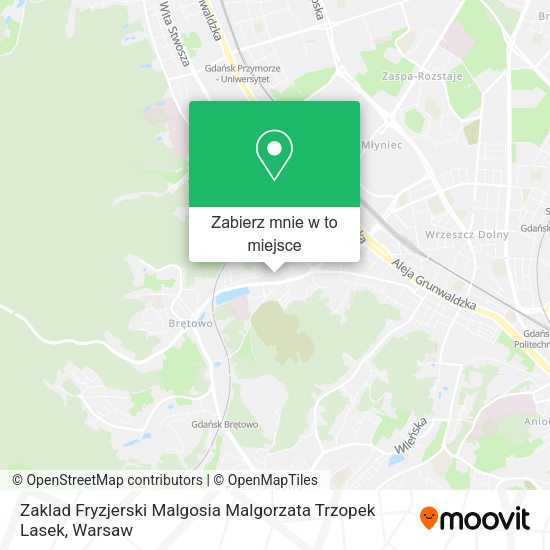 Mapa Zaklad Fryzjerski Malgosia Malgorzata Trzopek Lasek