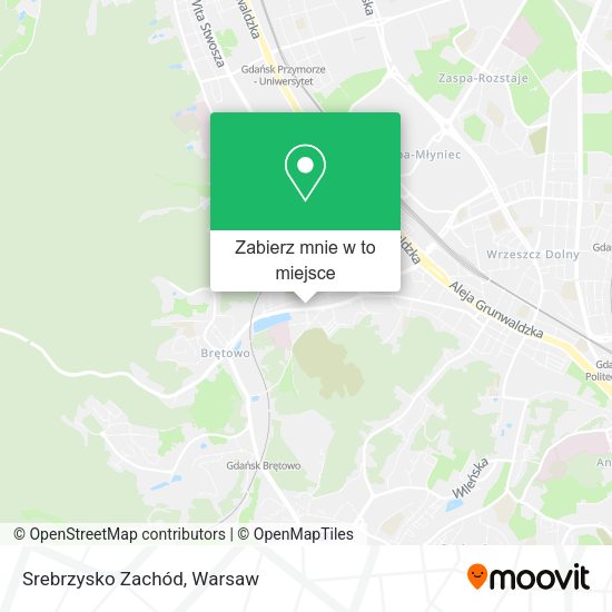 Mapa Srebrzysko Zachód