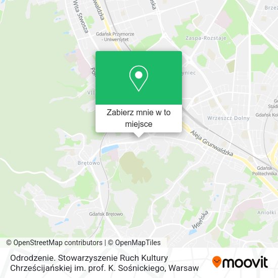 Mapa Odrodzenie. Stowarzyszenie Ruch Kultury Chrześcijańskiej im. prof. K. Sośnickiego