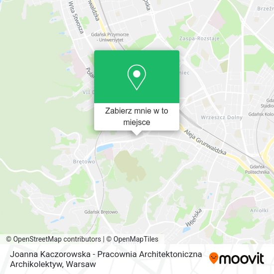 Mapa Joanna Kaczorowska - Pracownia Architektoniczna Archikolektyw