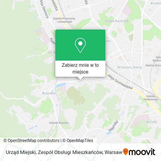 Mapa Urząd Miejski, Zespół Obsługi Mieszkańców