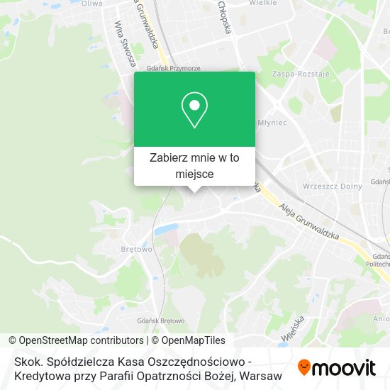 Mapa Skok. Spółdzielcza Kasa Oszczędnościowo - Kredytowa przy Parafii Opatrzności Bożej