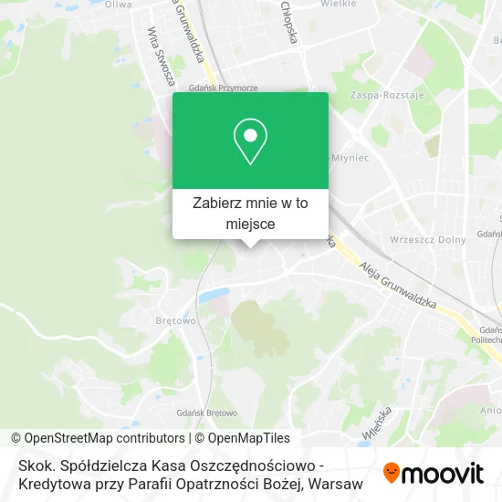 Mapa Skok. Spółdzielcza Kasa Oszczędnościowo - Kredytowa przy Parafii Opatrzności Bożej