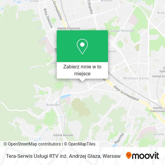 Mapa Tera-Serwis Usługi RTV inż. Andrzej Glaza