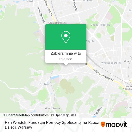 Mapa Pan Władek. Fundacja Pomocy Społecznej na Rzecz Dzieci