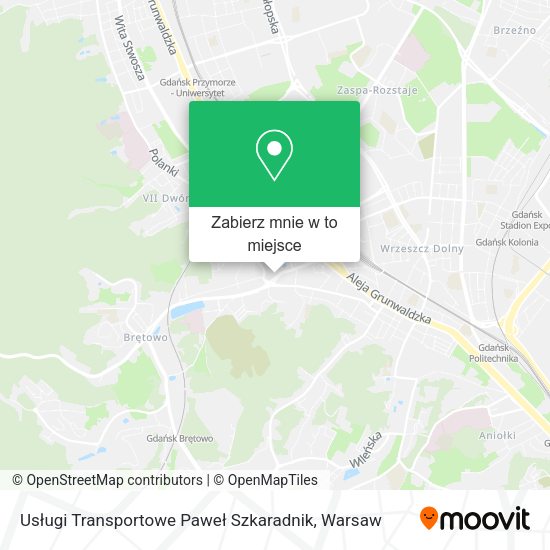 Mapa Usługi Transportowe Paweł Szkaradnik