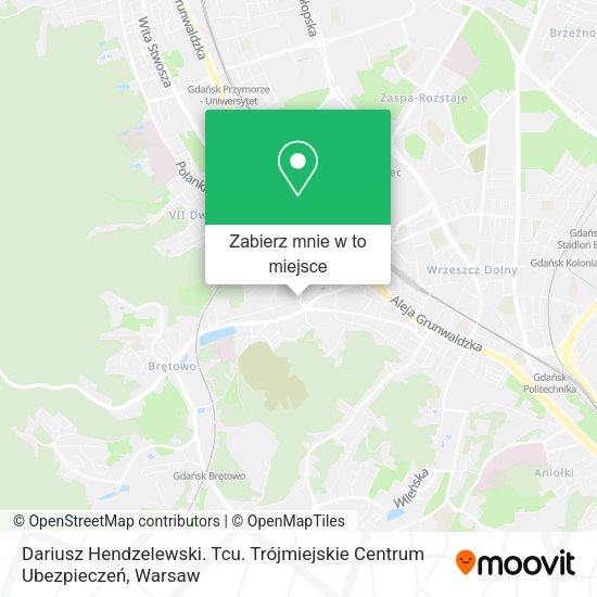 Mapa Dariusz Hendzelewski. Tcu. Trójmiejskie Centrum Ubezpieczeń