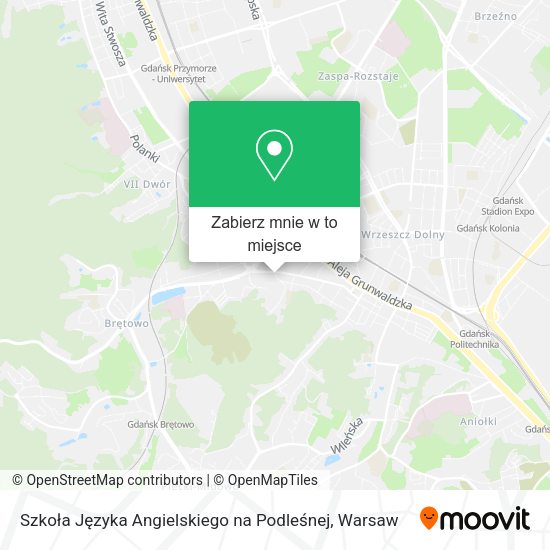 Mapa Szkoła Języka Angielskiego na Podleśnej