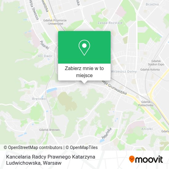 Mapa Kancelaria Radcy Prawnego Katarzyna Ludwichowska