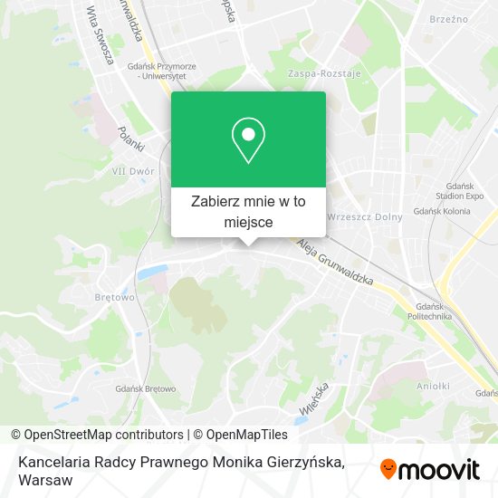 Mapa Kancelaria Radcy Prawnego Monika Gierzyńska