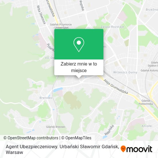 Mapa Agent Ubezpieczeniowy. Urbański Sławomir Gdańsk