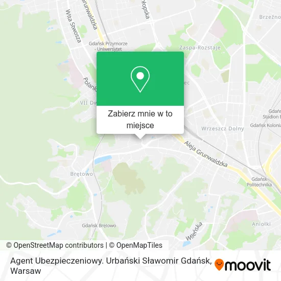 Mapa Agent Ubezpieczeniowy. Urbański Sławomir Gdańsk