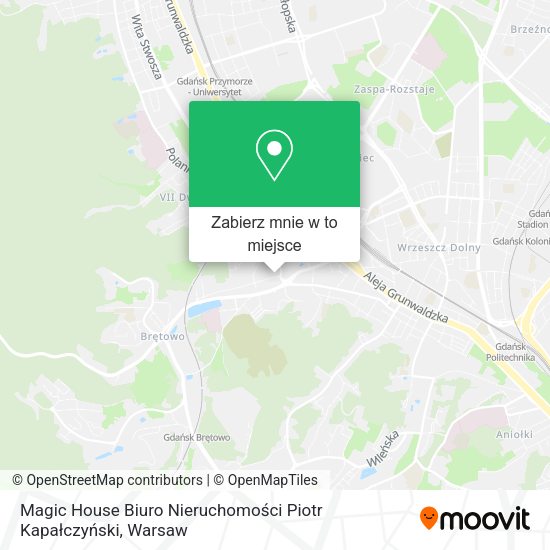 Mapa Magic House Biuro Nieruchomości Piotr Kapałczyński