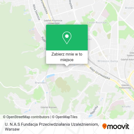 Mapa U. N.A.S Fundacja Przeciwdziałania Uzależnieniom