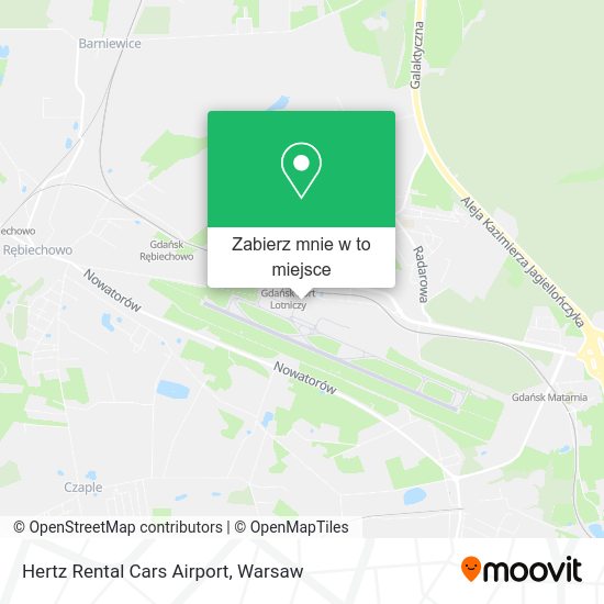 Mapa Hertz Rental Cars Airport