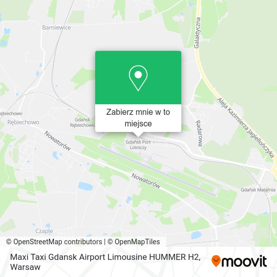 Mapa Maxi Taxi Gdansk Airport Limousine HUMMER H2