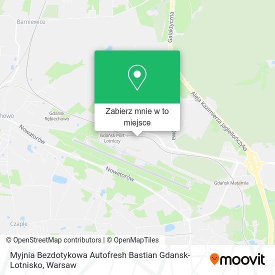 Mapa Myjnia Bezdotykowa Autofresh Bastian Gdansk-Lotnisko