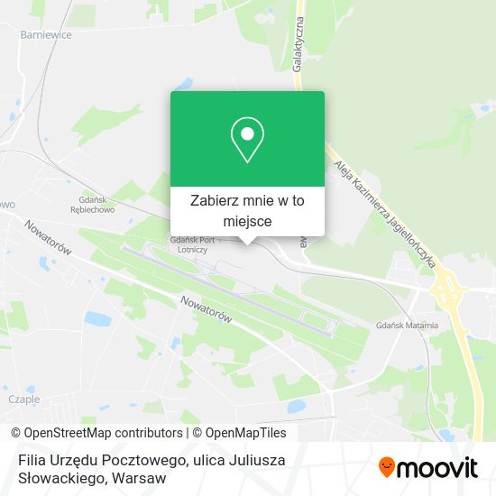 Mapa Filia Urzędu Pocztowego, ulica Juliusza Słowackiego