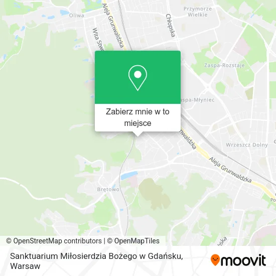 Mapa Sanktuarium Miłosierdzia Bożego w Gdańsku