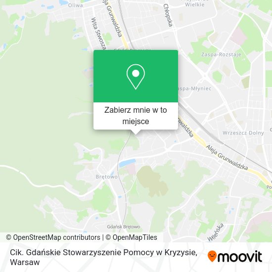 Mapa Cik. Gdańskie Stowarzyszenie Pomocy w Kryzysie