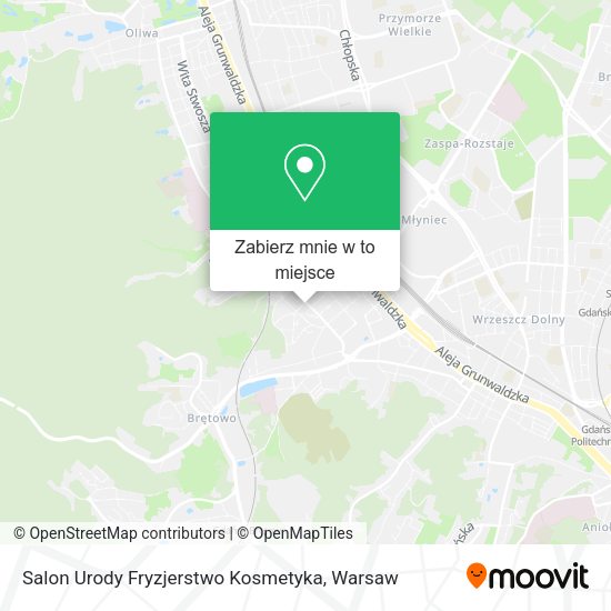 Mapa Salon Urody Fryzjerstwo Kosmetyka