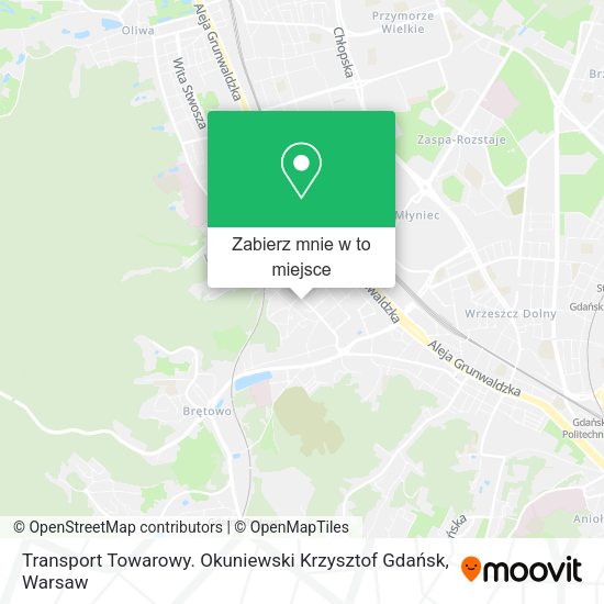 Mapa Transport Towarowy. Okuniewski Krzysztof Gdańsk