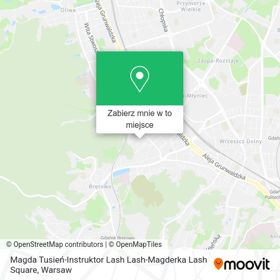 Mapa Magda Tusień-Instruktor Lash Lash-Magderka Lash Square