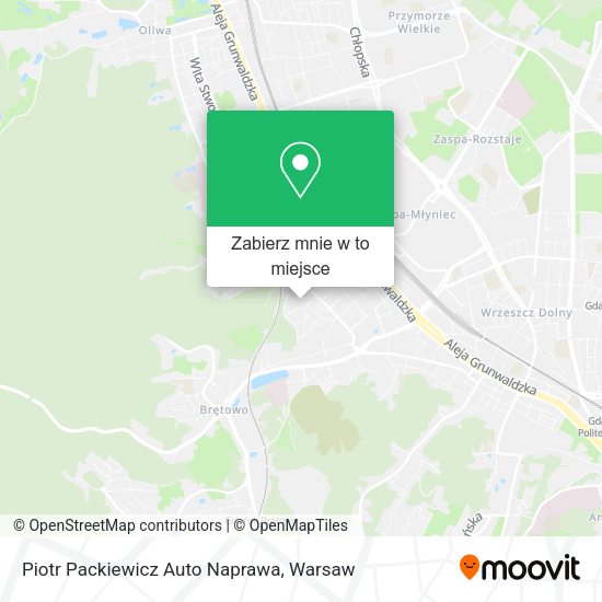 Mapa Piotr Packiewicz Auto Naprawa