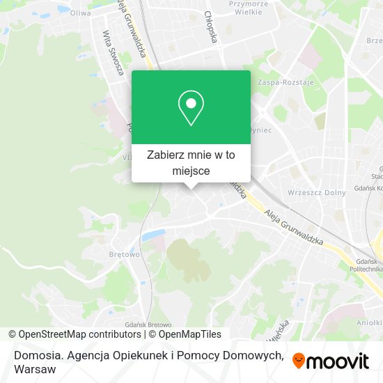 Mapa Domosia. Agencja Opiekunek i Pomocy Domowych