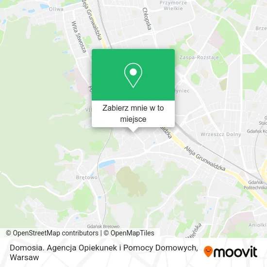 Mapa Domosia. Agencja Opiekunek i Pomocy Domowych