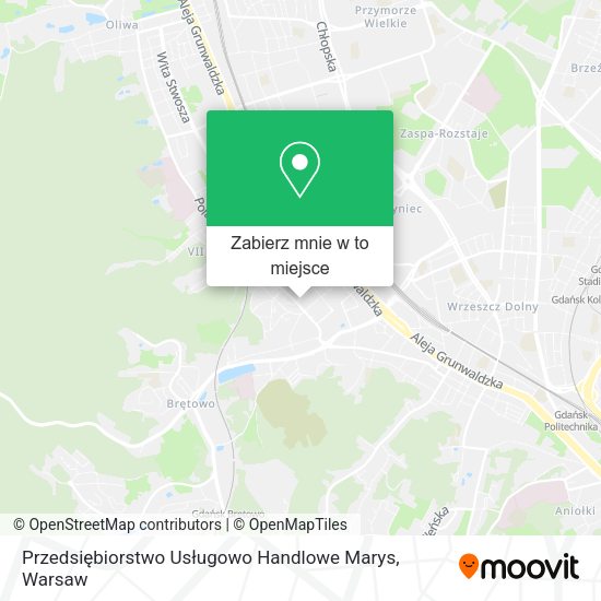 Mapa Przedsiębiorstwo Usługowo Handlowe Marys