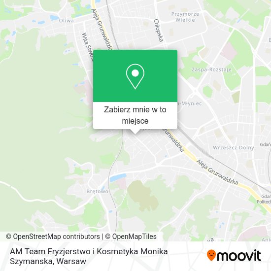 Mapa AM Team Fryzjerstwo i Kosmetyka Monika Szymanska