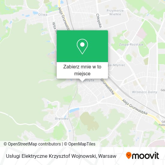 Mapa Usługi Elektryczne Krzysztof Wojnowski