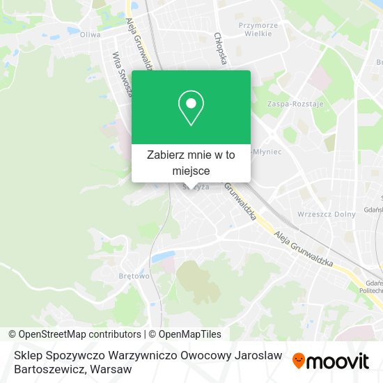 Mapa Sklep Spozywczo Warzywniczo Owocowy Jaroslaw Bartoszewicz