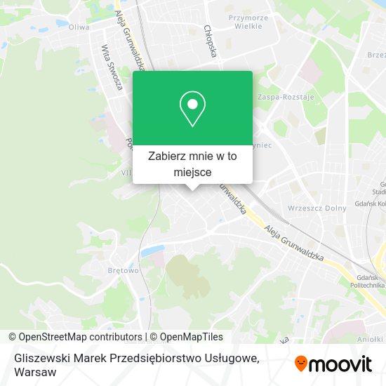 Mapa Gliszewski Marek Przedsiębiorstwo Usługowe