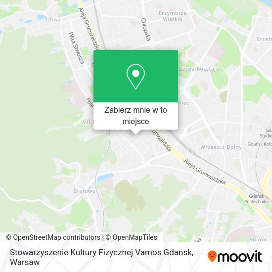 Mapa Stowarzyszenie Kultury Fizycznej Vamos Gdansk