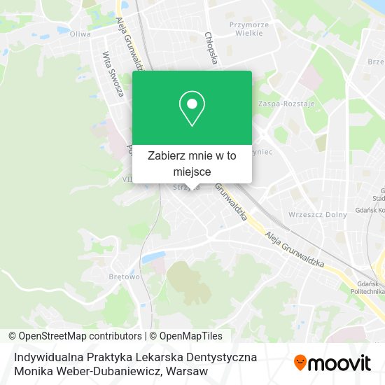 Mapa Indywidualna Praktyka Lekarska Dentystyczna Monika Weber-Dubaniewicz