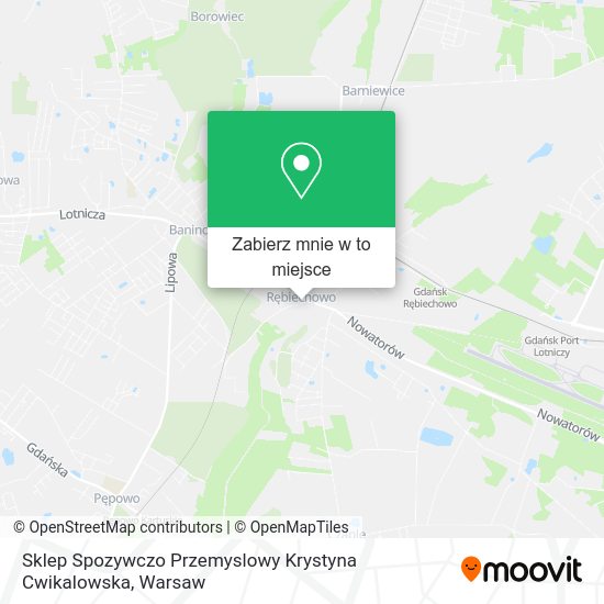 Mapa Sklep Spozywczo Przemyslowy Krystyna Cwikalowska