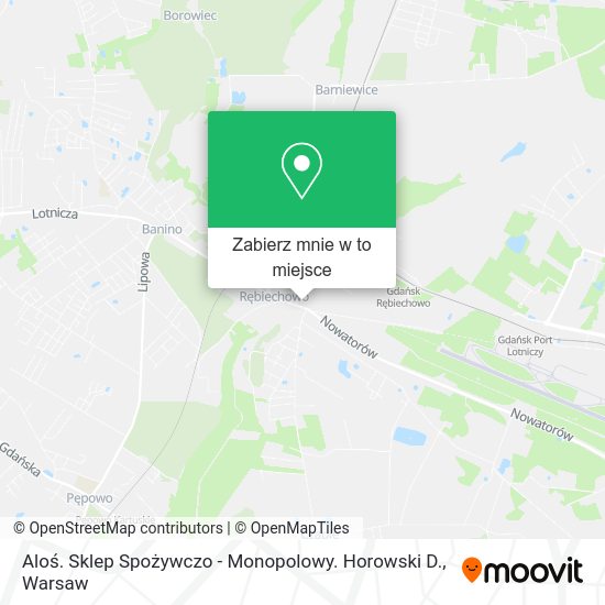 Mapa Aloś. Sklep Spożywczo - Monopolowy. Horowski D.