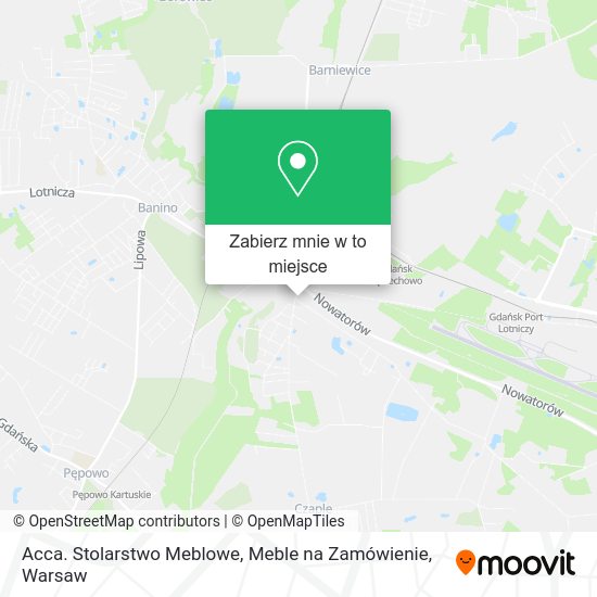 Mapa Acca. Stolarstwo Meblowe, Meble na Zamówienie