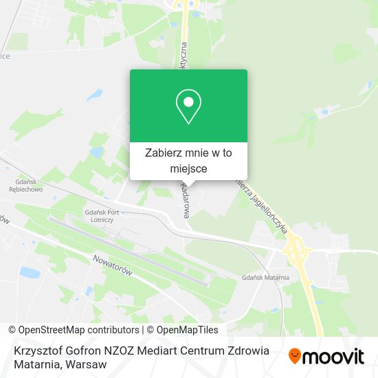 Mapa Krzysztof Gofron NZOZ Mediart Centrum Zdrowia Matarnia