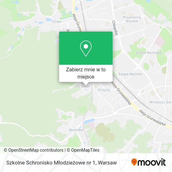 Mapa Szkolne Schronisko Młodzieżowe nr 1