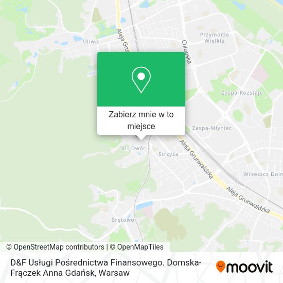 Mapa D&F Usługi Pośrednictwa Finansowego. Domska-Frączek Anna Gdańsk