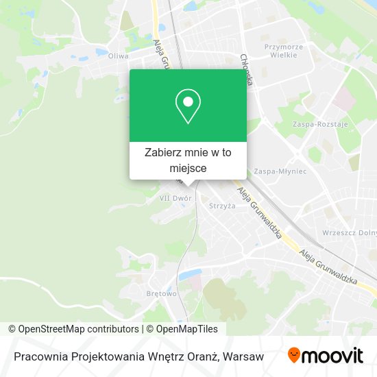 Mapa Pracownia Projektowania Wnętrz Oranż