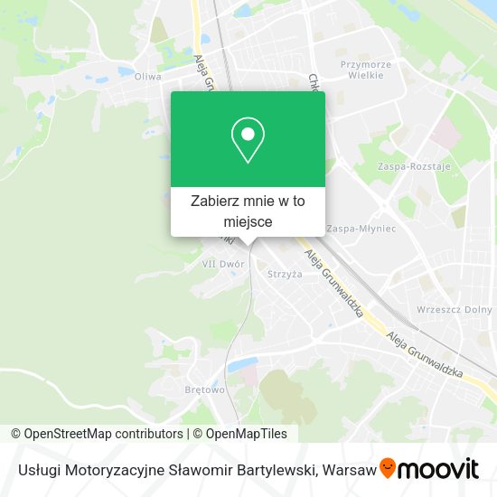 Mapa Usługi Motoryzacyjne Sławomir Bartylewski