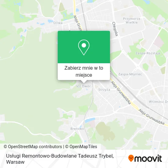 Mapa Usługi Remontowo-Budowlane Tadeusz Trybel