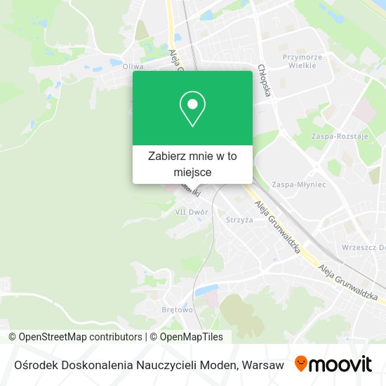 Mapa Ośrodek Doskonalenia Nauczycieli Moden